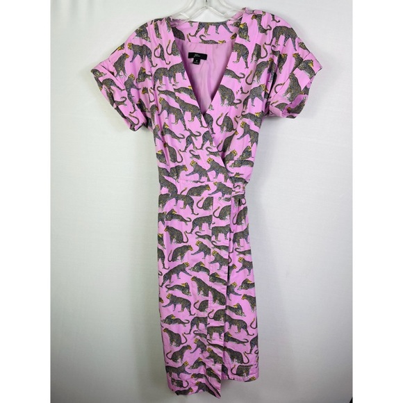 J. Crew Ratti Cheetah-print Wrap Dress - Picture 2 of 7